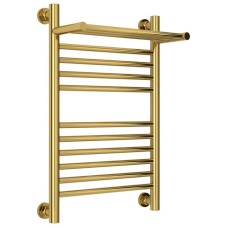 Полотенцесушитель водяной 600х400 золотой Сунержа Богема с полкой+ 03-0223-6040