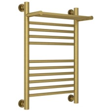 Полотенцесушитель водяной 600х400 состаренная латунь Сунержа Богема с полкой+ 051-0223-6040