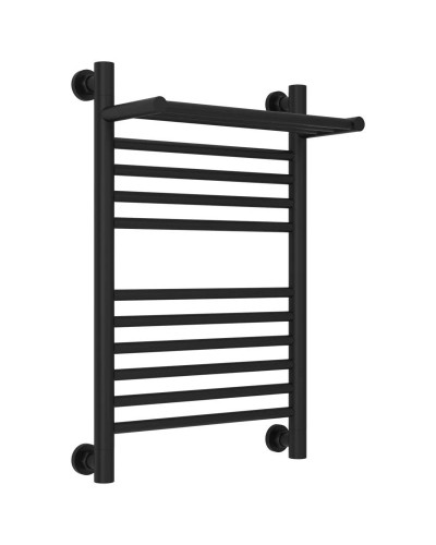 Полотенцесушитель водяной 600х400 черный матовый Сунержа Богема с полкой+ 31-0223-6040