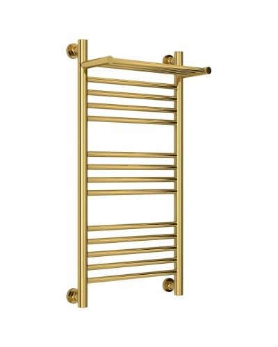 Полотенцесушитель водяной 800х400 золотой Сунержа Богема с полкой+ 03-0223-8040