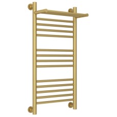 Полотенцесушитель водяной 800х400 золотой матовый Сунержа Богема с полкой+ 032-0223-8040