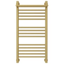 Полотенцесушитель водяной 800х400 золотой матовый Сунержа Богема с полкой+ 032-0223-8040