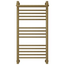 Полотенцесушитель водяной 800х400 состаренная бронза Сунержа Богема с полкой+ 05-0223-8040