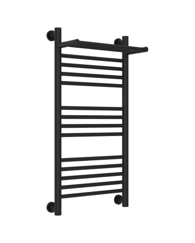 Полотенцесушитель водяной 800х400 черный матовый Сунержа Богема с полкой+ 31-0223-8040