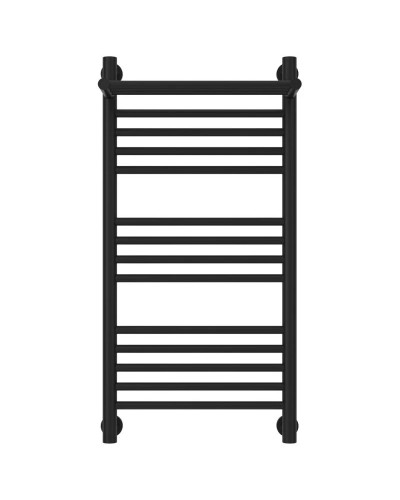 Полотенцесушитель водяной 800х400 черный матовый Сунержа Богема с полкой+ 31-0223-8040
