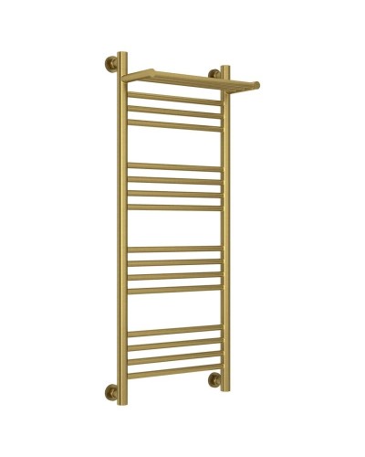 Полотенцесушитель водяной 1000х400 состаренная латунь Сунержа Богема с полкой+ 051-0223-1040