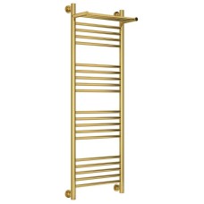 Полотенцесушитель водяной 1200х400 золотой Сунержа Богема с полкой+ 03-0223-1240
