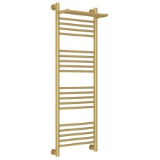 Полотенцесушитель водяной 1200х400 золотой матовый Сунержа Богема с полкой+ 032-0223-1240