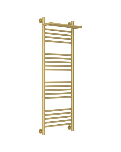 Полотенцесушитель водяной 1200х400 золотой матовый Сунержа Богема с полкой+ 032-0223-1240