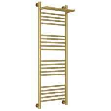 Полотенцесушитель водяной 1200х400 состаренная латунь Сунержа Богема с полкой+ 051-0223-1240