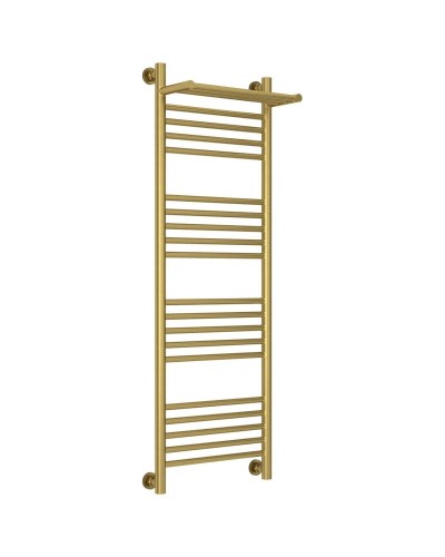 Полотенцесушитель водяной 1200х400 состаренная латунь Сунержа Богема с полкой+ 051-0223-1240