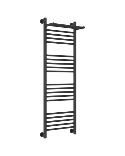 Полотенцесушитель водяной 1200х400 темный титан муар Сунержа Богема с полкой+ 15-0223-1240