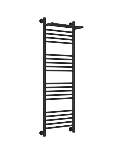 Полотенцесушитель водяной 1200х400 черный матовый Сунержа Богема с полкой+ 31-0223-1240