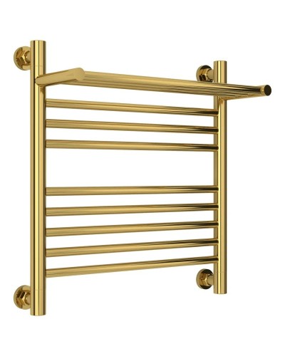 Полотенцесушитель водяной 500х500 золотой Сунержа Богема с полкой+ 03-0223-5050