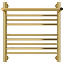 Полотенцесушитель водяной 500х500 золотой Сунержа Богема с полкой+ 03-0223-5050