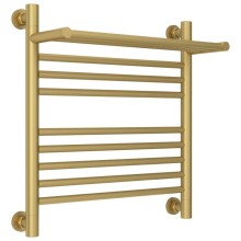 Полотенцесушитель водяной 500х500 золотой матовый Сунержа Богема с полкой+ 032-0223-5050