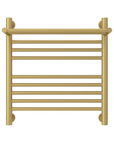 Полотенцесушитель водяной 500х500 золотой матовый Сунержа Богема с полкой+ 032-0223-5050