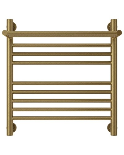 Полотенцесушитель водяной 500х500 состаренная бронза Сунержа Богема с полкой+ 05-0223-5050