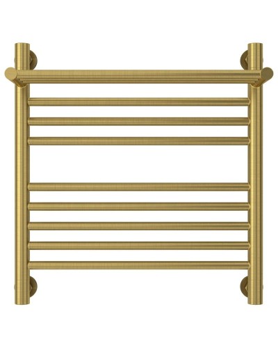 Полотенцесушитель водяной 500х500 состаренная латунь Сунержа Богема с полкой+ 051-0223-5050