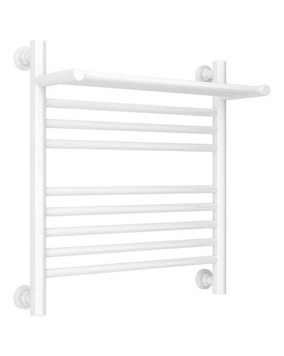 Полотенцесушитель водяной 500х500 белый глянец Сунержа Богема с полкой+ 12-0223-5050