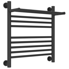 Полотенцесушитель водяной 500х500 темный титан муар Сунержа Богема с полкой+ 15-0223-5050