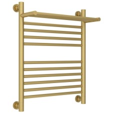 Полотенцесушитель водяной 600х500 золотой матовый Сунержа Богема с полкой+ 032-0223-6050