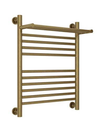 Полотенцесушитель водяной 600х500 состаренная бронза Сунержа Богема с полкой+ 05-0223-6050