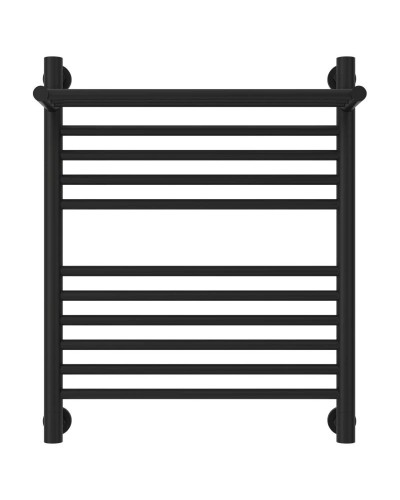Полотенцесушитель водяной 600х500 черный матовый Сунержа Богема с полкой+ 31-0223-6050