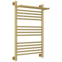 Полотенцесушитель водяной 800х500 золотой матовый Сунержа Богема с полкой+ 032-0223-8050