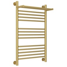 Полотенцесушитель водяной 800х500 золотой матовый Сунержа Богема с полкой+ 032-0223-8050