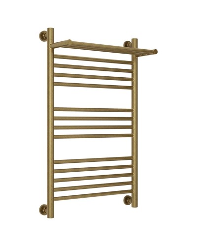 Полотенцесушитель водяной 800х500 состаренная бронза Сунержа Богема с полкой+ 05-0223-8050