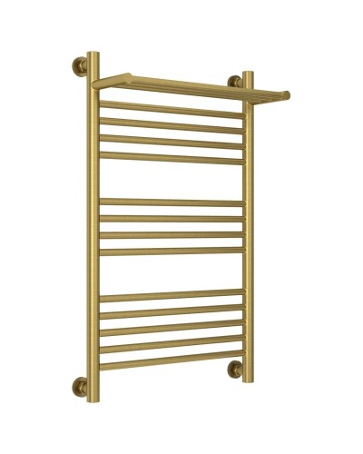 Полотенцесушитель водяной 800х500 состаренная латунь Сунержа Богема с полкой+ 051-0223-8050