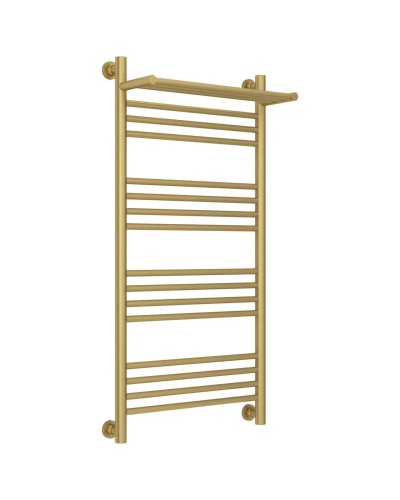 Полотенцесушитель водяной 1000х500 золотой матовый Сунержа Богема с полкой+ 032-0223-1050