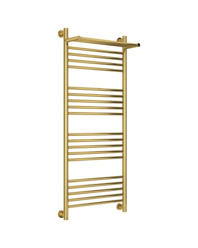 Полотенцесушитель водяной 1200х500 золотой Сунержа Богема с полкой+ 03-0223-1250