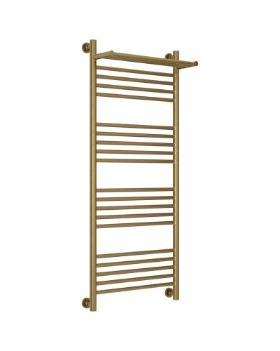 Полотенцесушитель водяной 1200х500 состаренная бронза Сунержа Богема с полкой+ 05-0223-1250