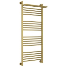 Полотенцесушитель водяной 1200х500 состаренная латунь Сунержа Богема с полкой+ 051-0223-1250