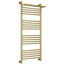 Полотенцесушитель водяной 1200х500 состаренная латунь Сунержа Богема с полкой+ 051-0223-1250