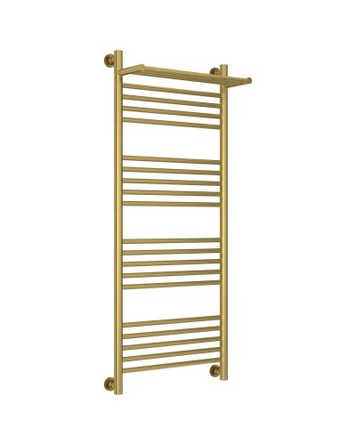 Полотенцесушитель водяной 1200х500 состаренная латунь Сунержа Богема с полкой+ 051-0223-1250