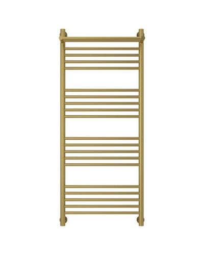 Полотенцесушитель водяной 1200х500 состаренная латунь Сунержа Богема с полкой+ 051-0223-1250