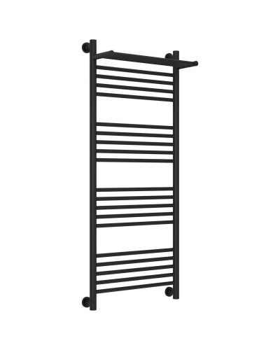 Полотенцесушитель водяной 1200х500 черный матовый Сунержа Богема с полкой+ 31-0223-1250