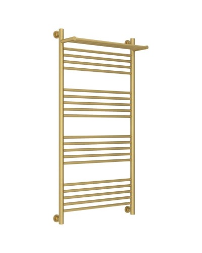 Полотенцесушитель водяной 1200х600 золотой матовый Сунержа Богема с полкой+ 032-0223-1260