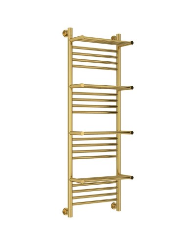 Полотенцесушитель водяной 1200х400 золотой Сунержа Богема с полкой+ 03-0224-1240