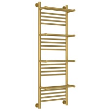 Полотенцесушитель водяной 1200х400 золотой матовый Сунержа Богема с полкой+ 032-0224-1240
