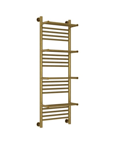 Полотенцесушитель водяной 1200х400 состаренная бронза Сунержа Богема с полкой+ 05-0224-1240