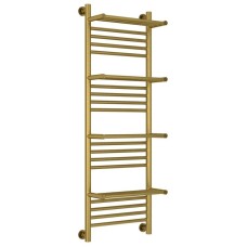 Полотенцесушитель водяной 1200х400 состаренная латунь Сунержа Богема с полкой+ 051-0224-1240