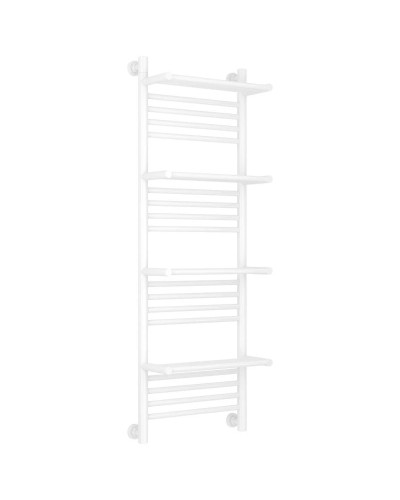 Полотенцесушитель водяной 1200х400 белый глянец Сунержа Богема с полкой+ 12-0224-1240