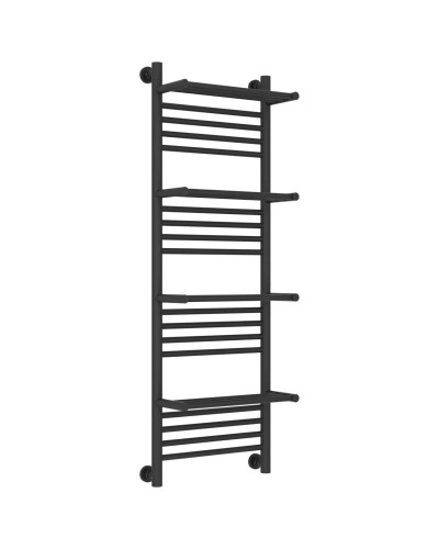 Полотенцесушитель водяной 1200х400 темный титан муар Сунержа Богема с полкой+ 15-0224-1240