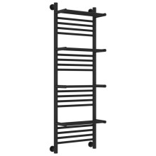 Полотенцесушитель водяной 1200х400 черный матовый Сунержа Богема с полкой+ 31-0224-1240