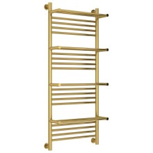 Полотенцесушитель водяной 1200х500 золотой Сунержа Богема с полкой+ 03-0224-1250