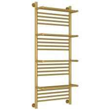 Полотенцесушитель водяной 1200х500 золотой матовый Сунержа Богема с полкой+ 032-0224-1250